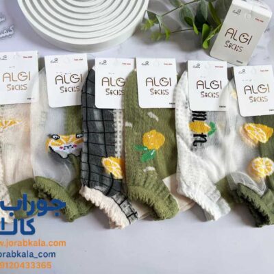 جوراب مچی زنانه شیشه ای تم لیمو