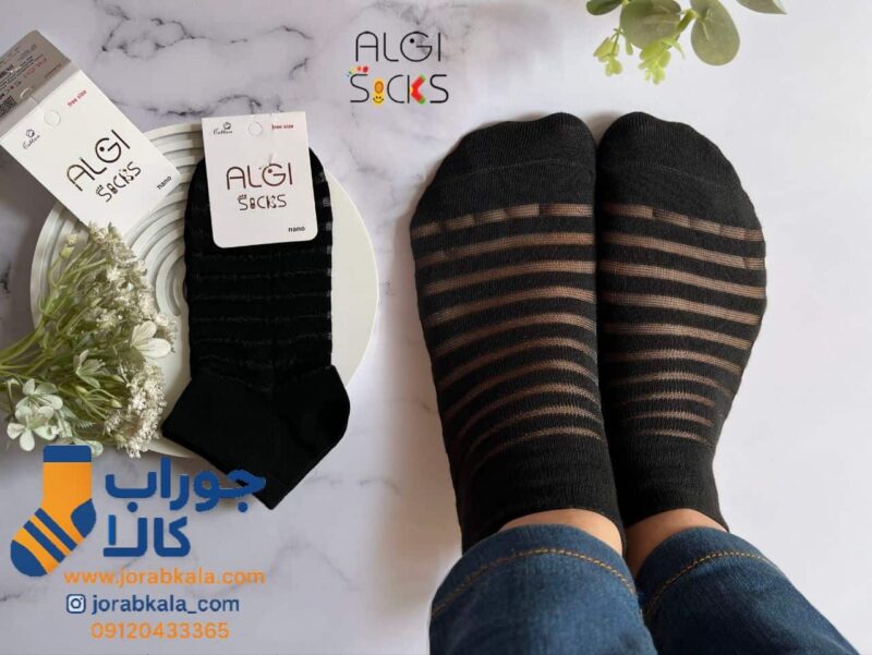 جوراب مچی شیشه ای رینگی ساده