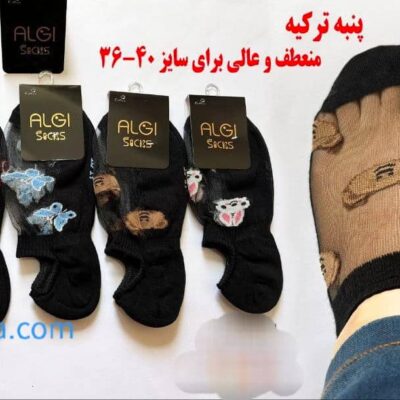 جوراب زیر قوزکی فانتزی شیشه ای در 5 طرح