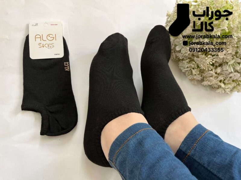 جوراب زیر قوزکی مشکی ساده