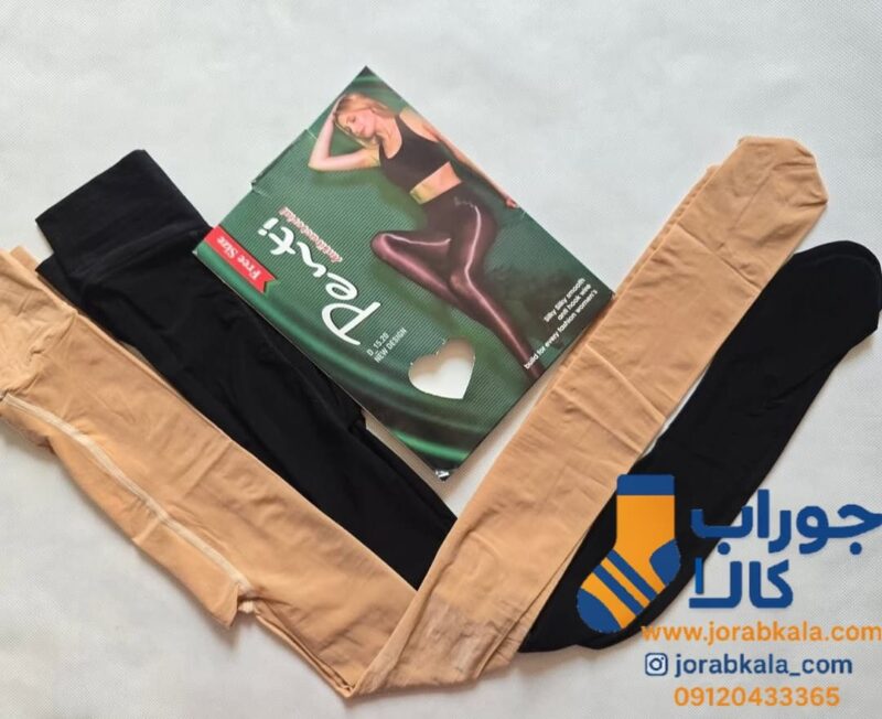 جوراب شلواری بادکنکی (آدامسی) کرمی ضدنخ کش پنتی