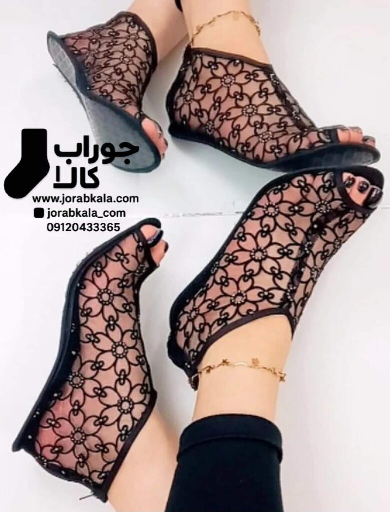 پاپوش روفرشی کف چرم مچی پشت زیپ دار گل پیوسته