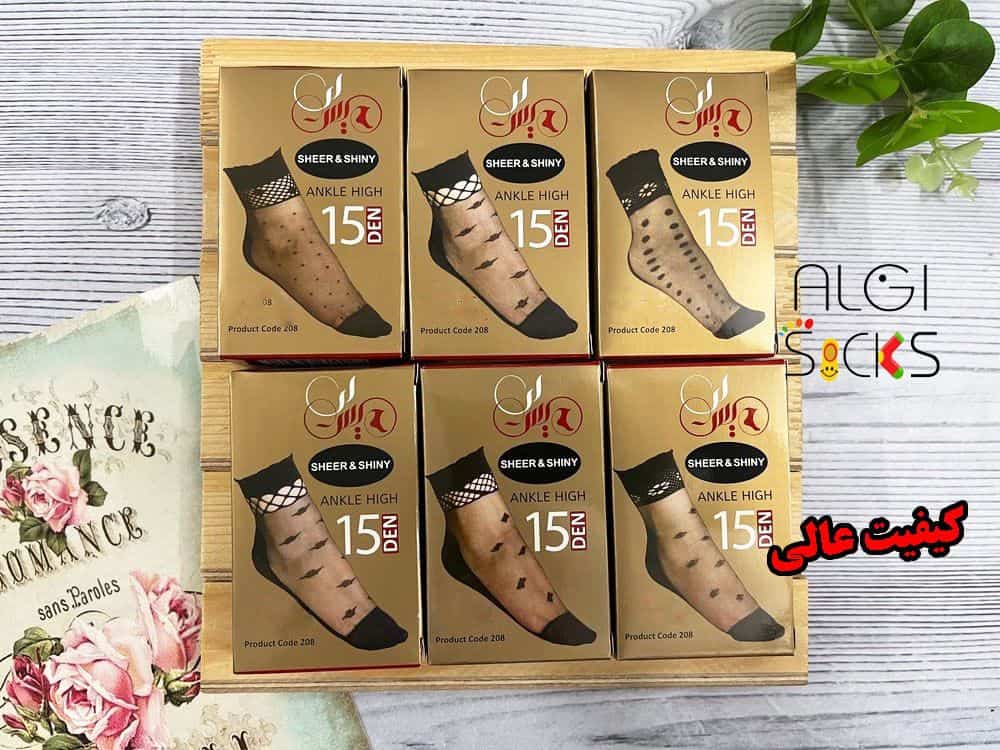 69 (1) جوراب شیشه ای دوربع میکس 6 طرح